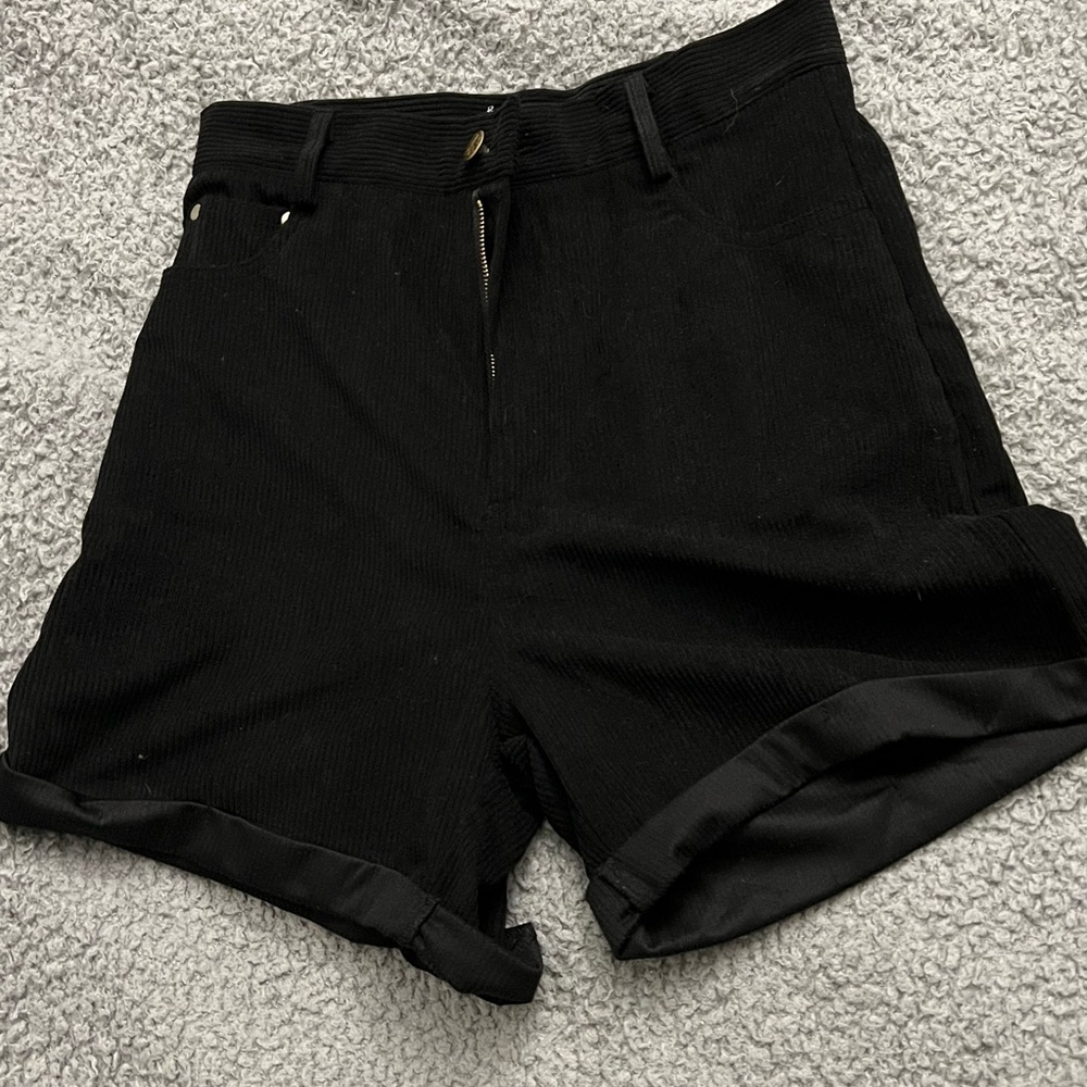 High Waist Corduroy Shorts